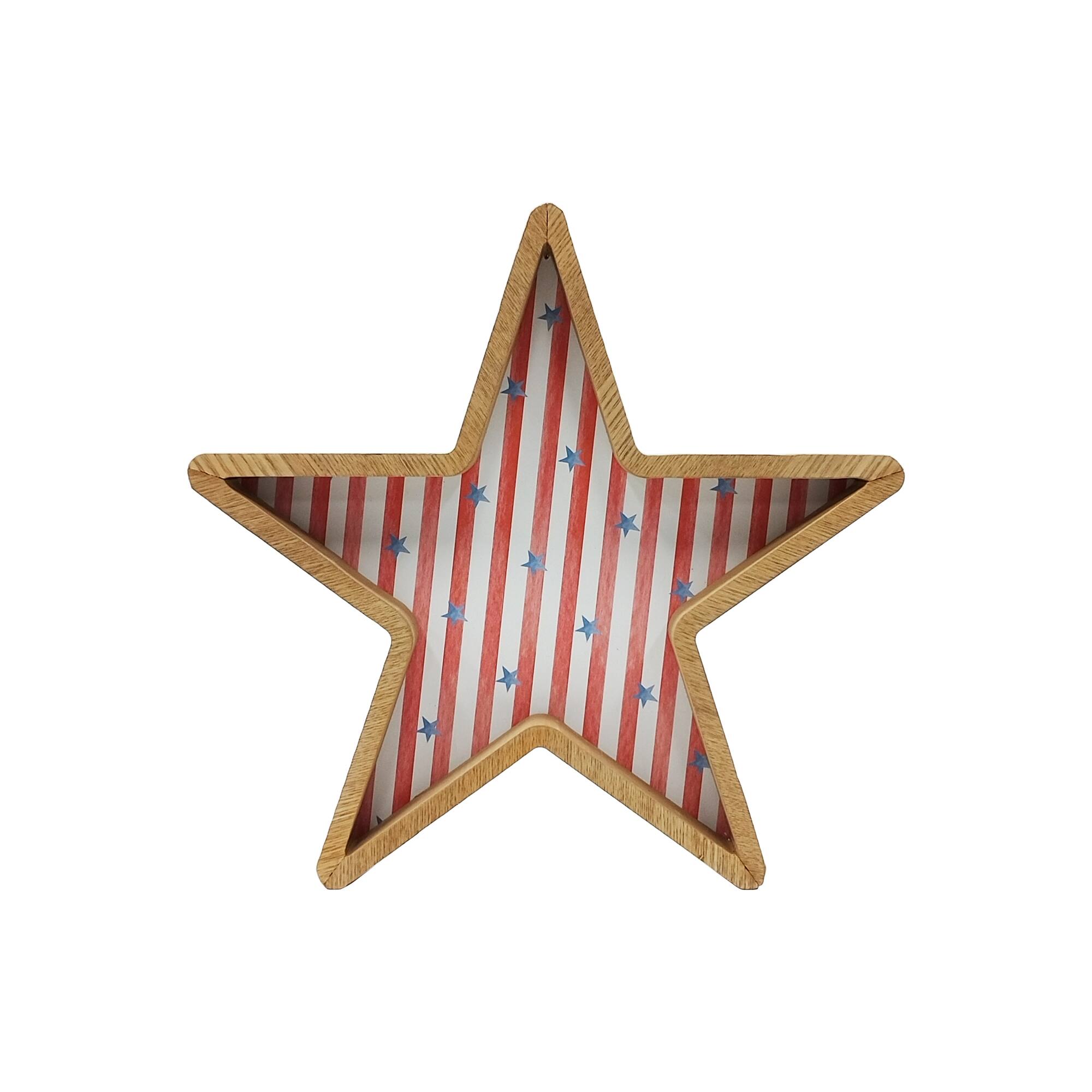 12" Red Stripe Star Tabletop Décor by Celebrate It™